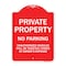 Signmission Private Property No Parking Unauthorized Vehicles Will Be Ticketed Towed at Owners E, RW-1824-23246 A-DES-RW-1824-23246 - alternate 1